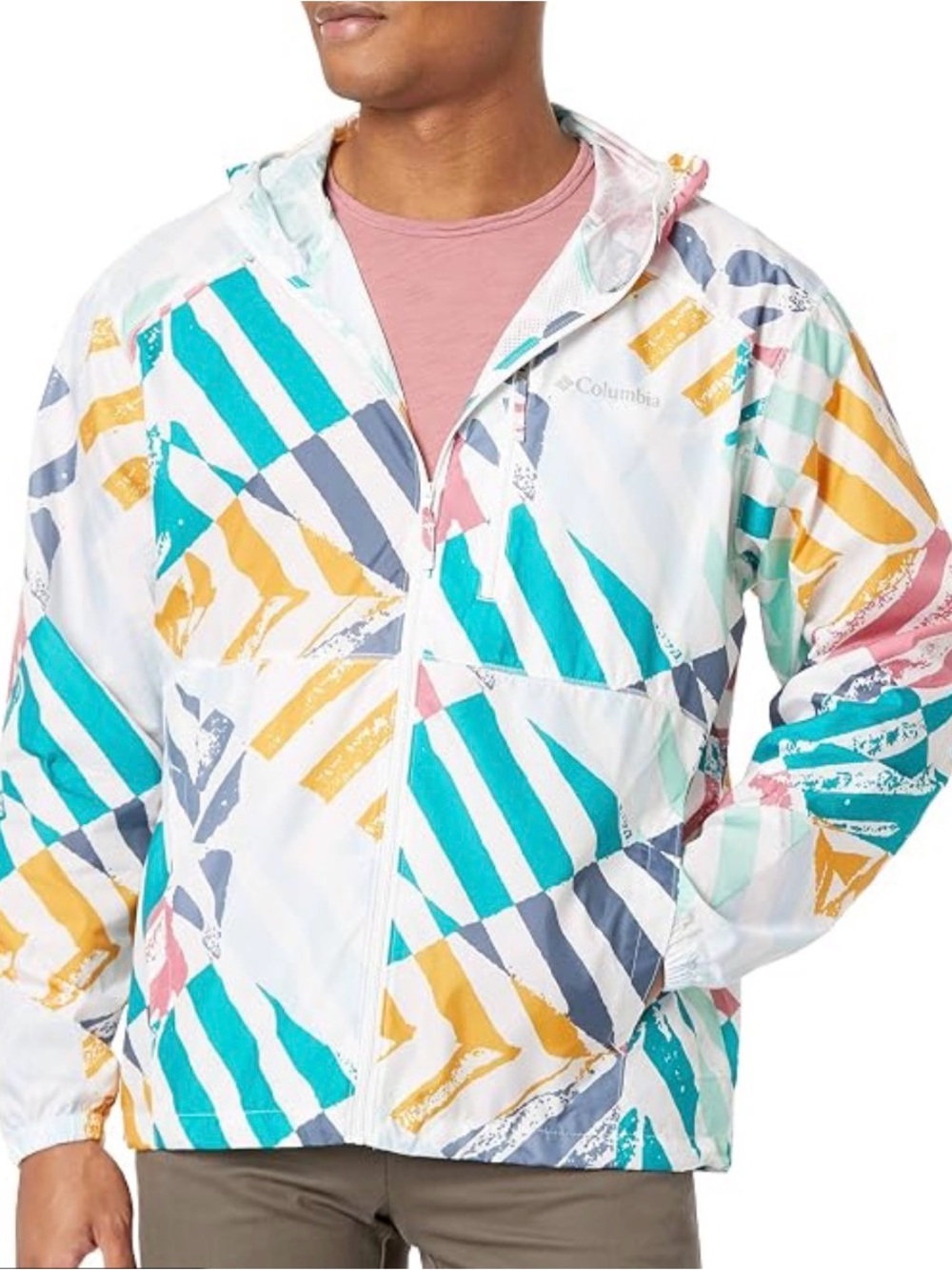 Columbia Men’s Flash Forward Retro Print Windbreaker size L